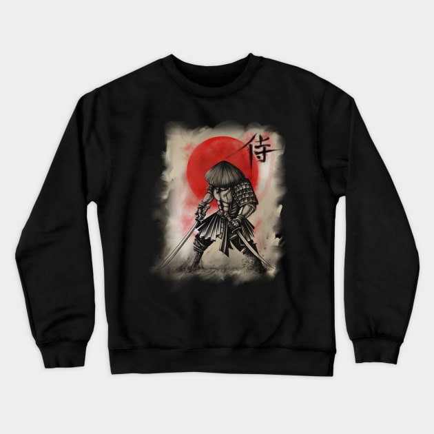 Japanese Samurai Warrior Japan Bushido Crewneck Sweatshirt by Linco